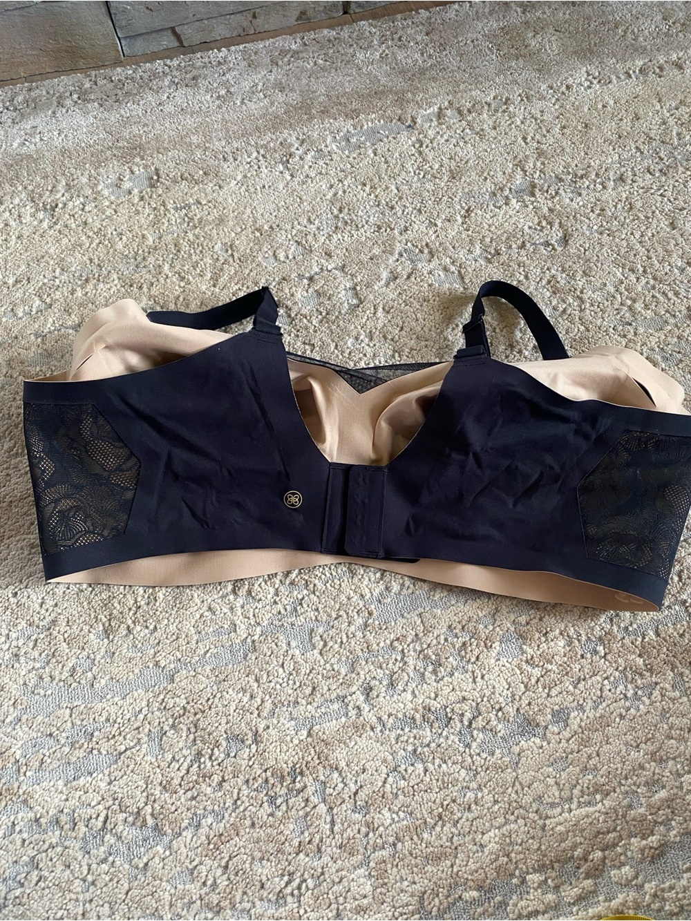Honeylove Liftwear Crossover Bra Wireless Molded Cups Black: 3X 44DD-44DDD - Picture 4 of 7